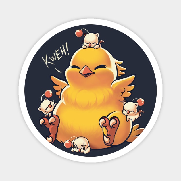 Kweh! Fat Chocobo - Final Fantasy Creature - Monster Summon Magnet by BlancaVidal